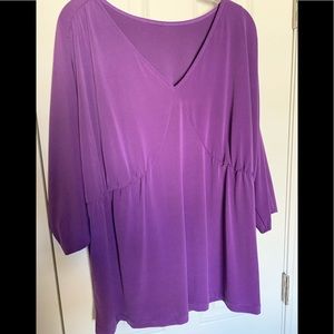 CSC Studio stretch purple top 2X